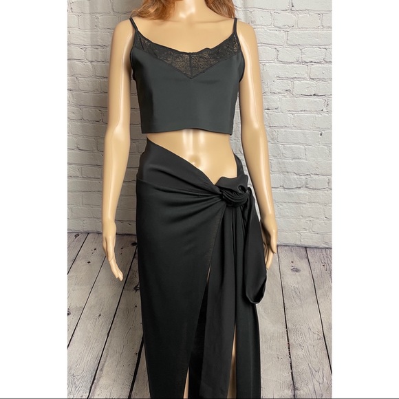 NWT New Kiki de Montparnasse Black Sarong Silk Modal Jersey Swim Cover-up - Picture 4 of 8